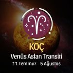 Koç Burcu, Venüs Aslan Transiti Yorumu 11 Temmuz - 5 Ağustos