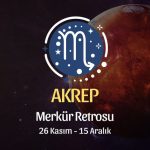 Akrep Burcu: Merkür Retrosu, 26 Kasım - 15 Aralık